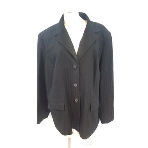 INC International Concepts Size 24W Black Pinstripe Blazer